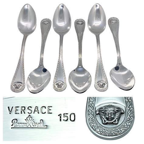 versace salatschüssel medusa grün|rosenthal medusa spoons.